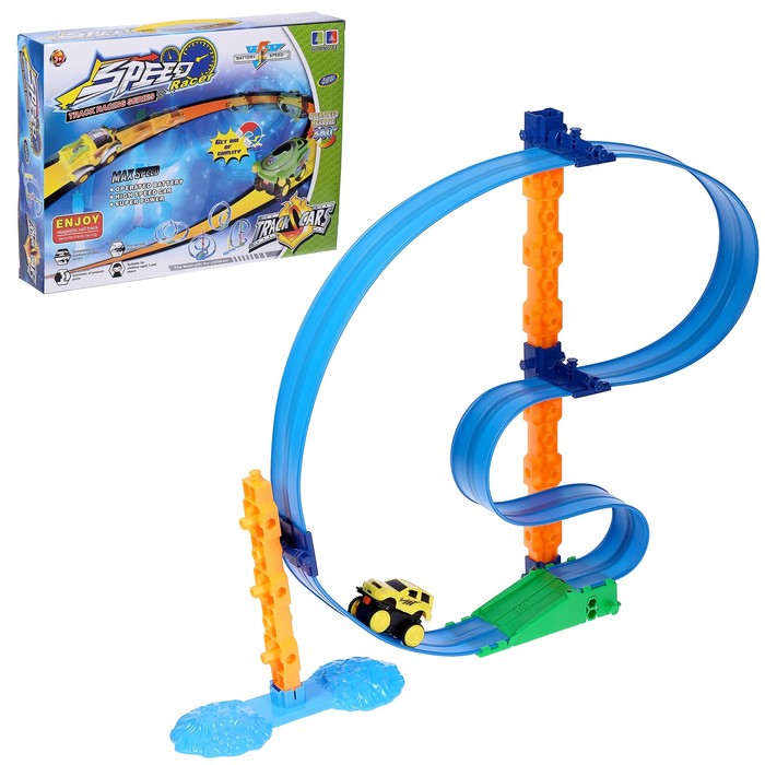 Автотрек "Крутая петля", магнитный, работает от батареек