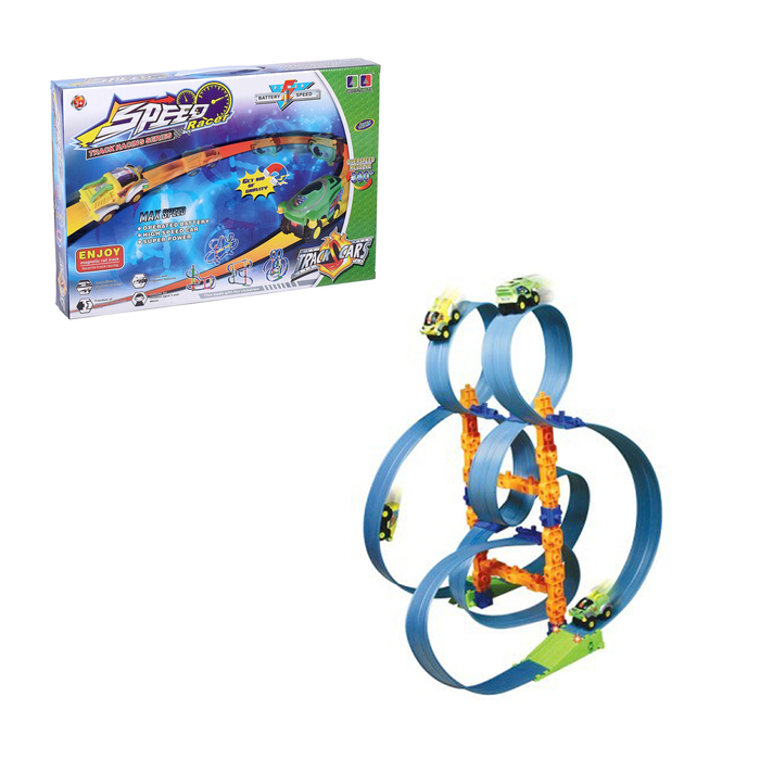 Автотрек "Крутая петля", магнитный, работает от батареек