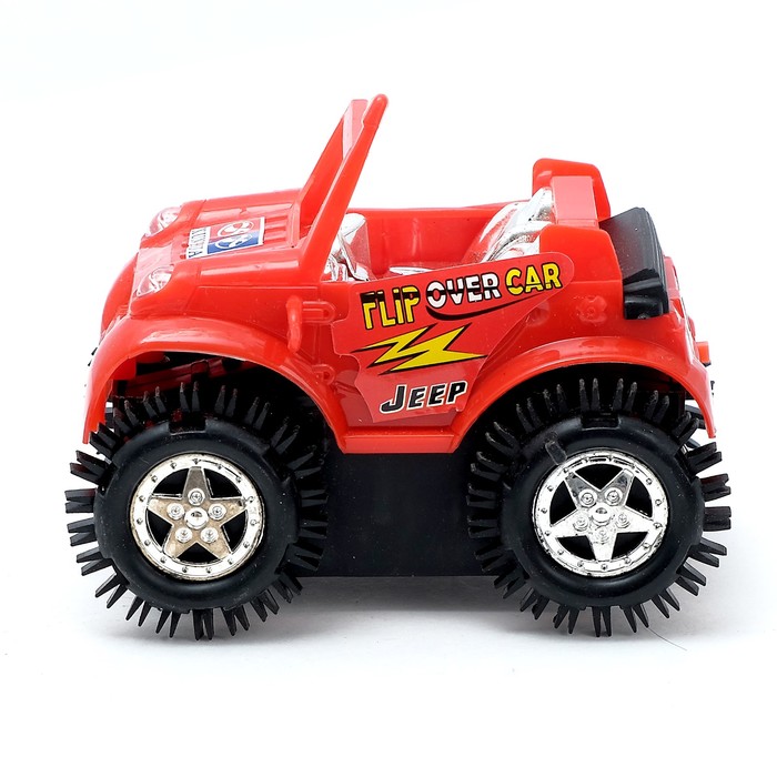 Джип-перевёртыш "Кабриолет", работает от батареек, цвета МИКС