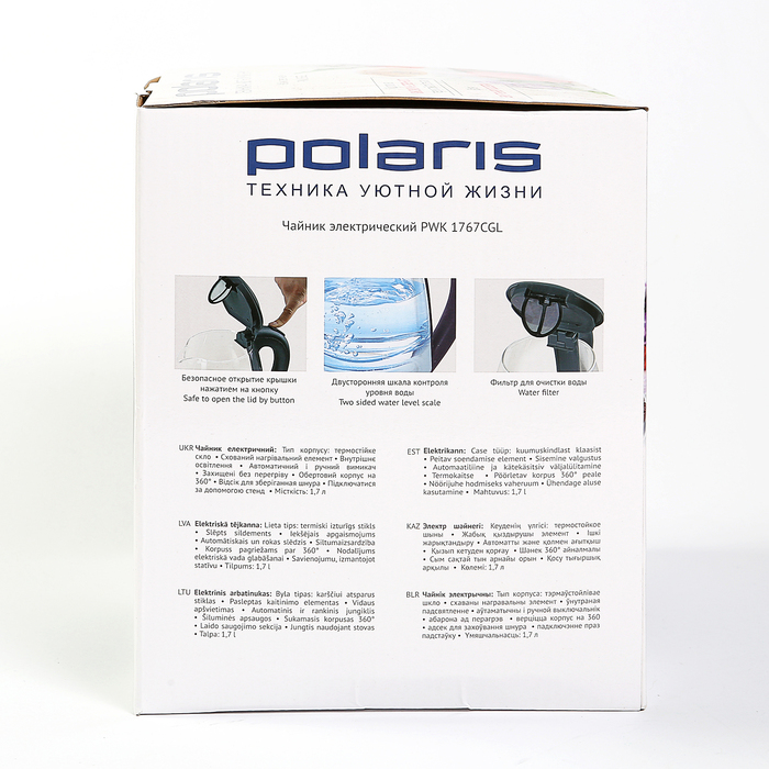 Эл. Чайник Polaris PWK 1767CGL, 1.7 л, 2200 Вт.
