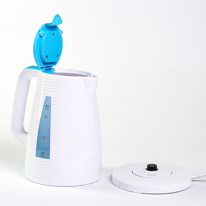 Чайник электрический POLARIS PWK 1743С, 1.7 л, 2200 Вт, подсветка, белый