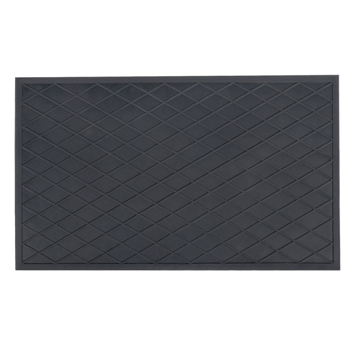 Коврик придверный "Ромб", цвет черный