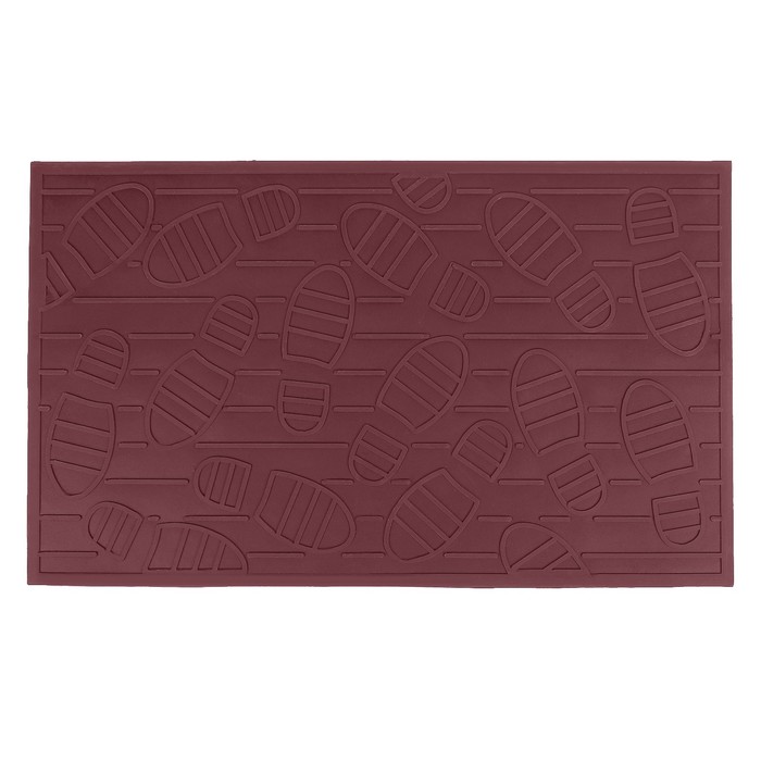 Коврик придверный "Следы", цвет коричневый