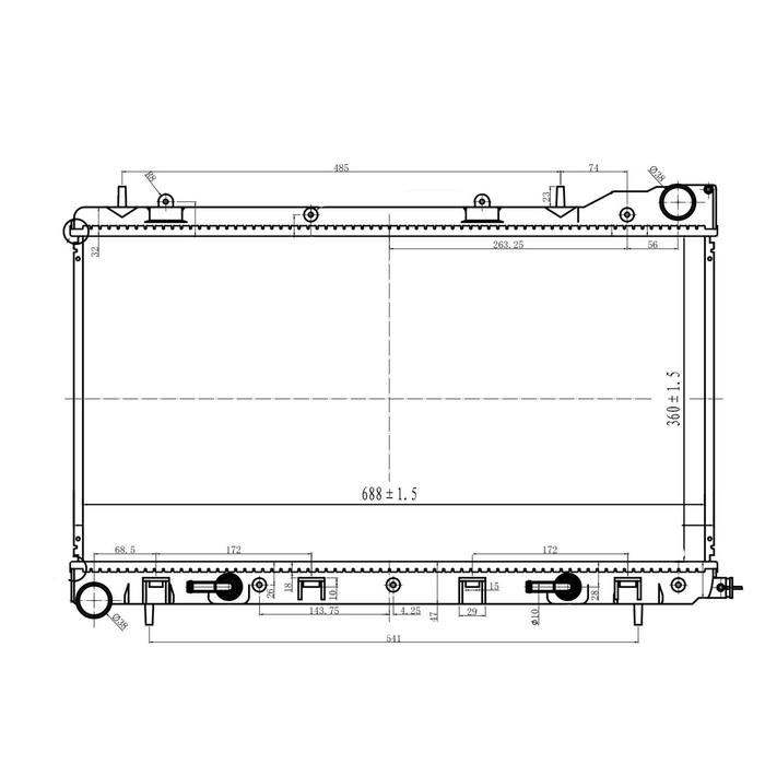 Радиатор охлаждения двигателя Luzar LRc221A0