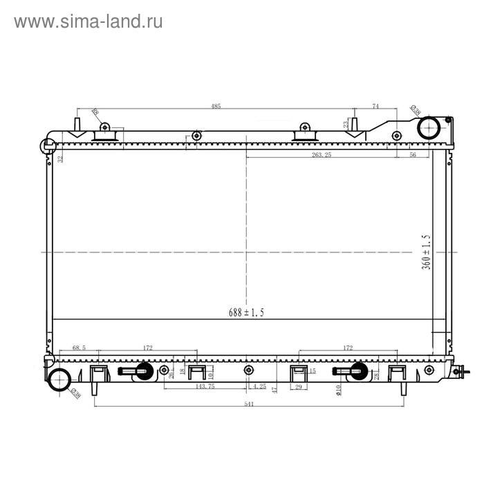 

Радиатор охлаждения Forester (S11) без горловины X4511SA091, LUZAR LRc 221A0