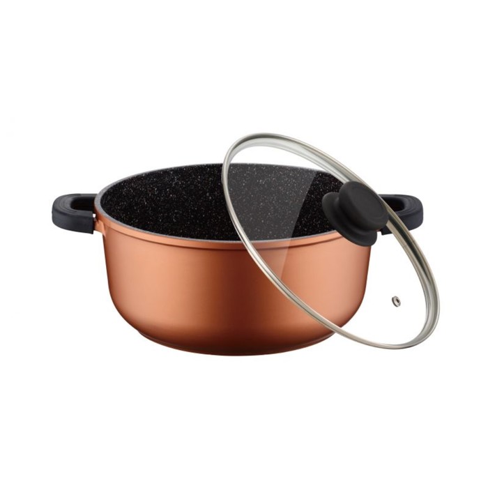 Кастрюля Peterhof, 6,5 л, медно-латунная