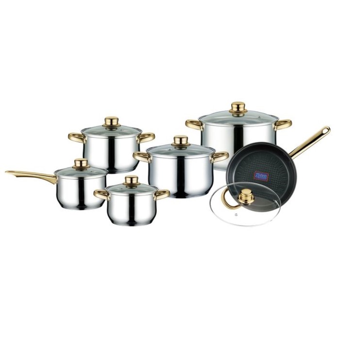 Набор посуды Peterhof, 12 предметов, золотистый