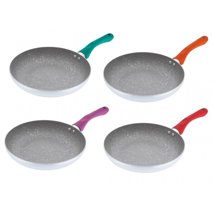 Сковорода Peterhof, листовой алюминий, 26 см, цветные ручки