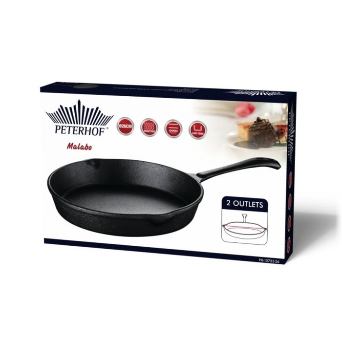 Сковорода Peterhof, чугун, 26 см