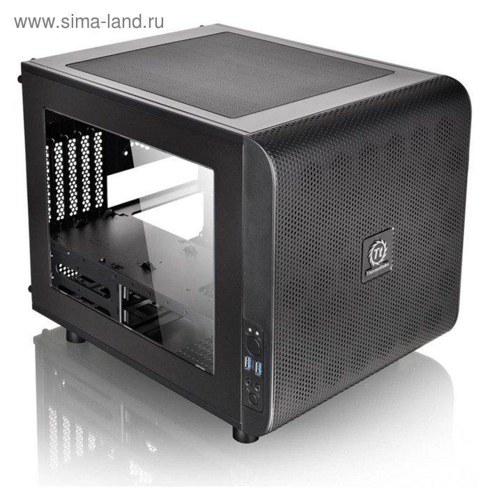 Корпус Thermaltake Core V21, без БП, mATX, черный корпус microatx thermaltake core v21 без бп чёрный