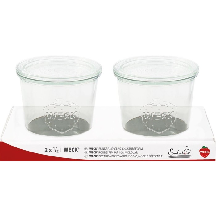 Набор банок Weck, 500 мл, с крышками, 2 шт.