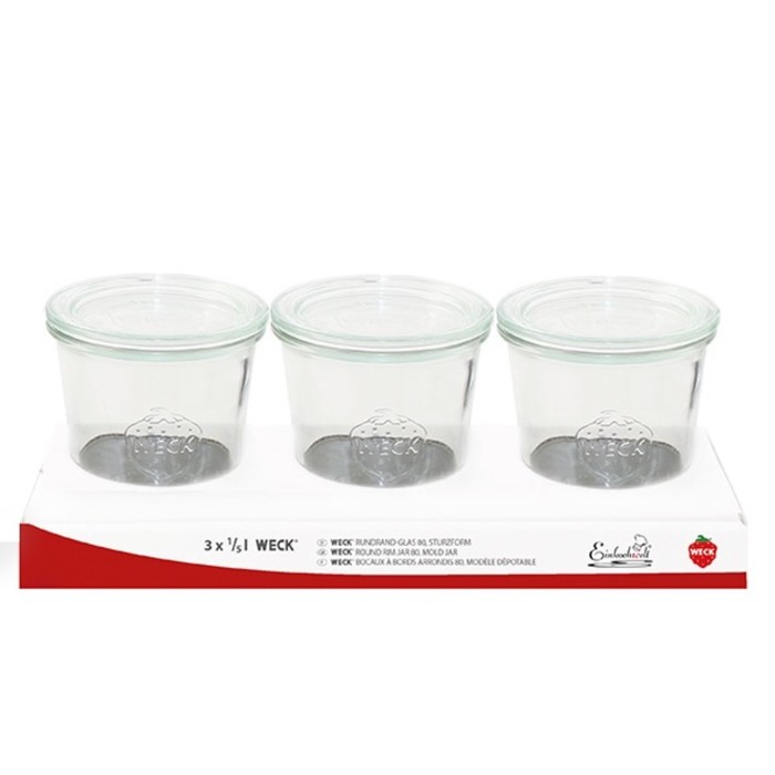 Набор банок Weck, 290 мл, с крышками, 3 шт.