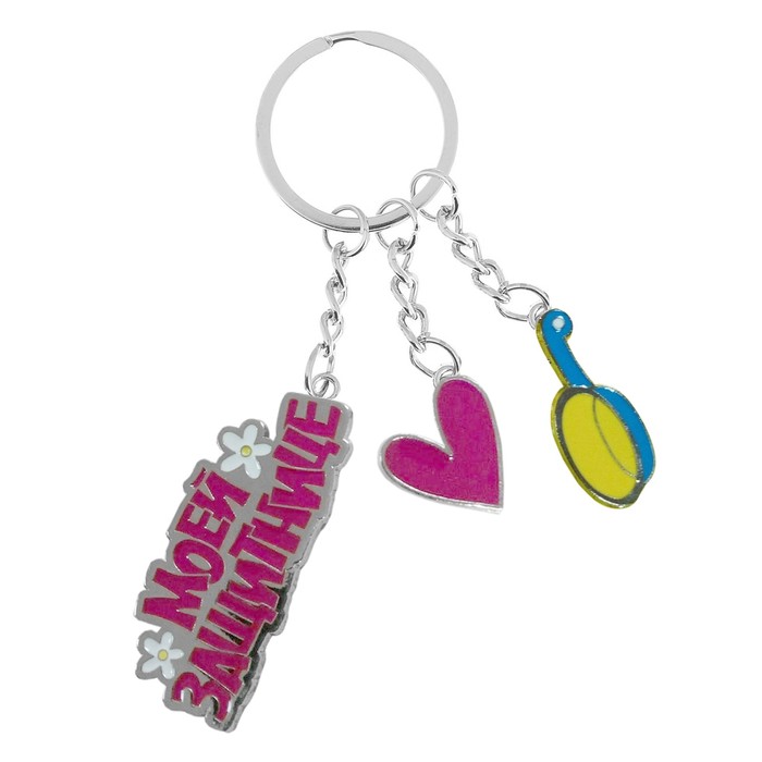 Брелок металл с заливкой, МИКС