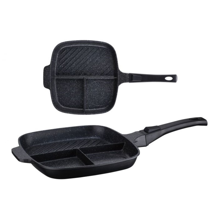 Сковорода-гриль Peterhof, 3-мя делениями, съемная ручка