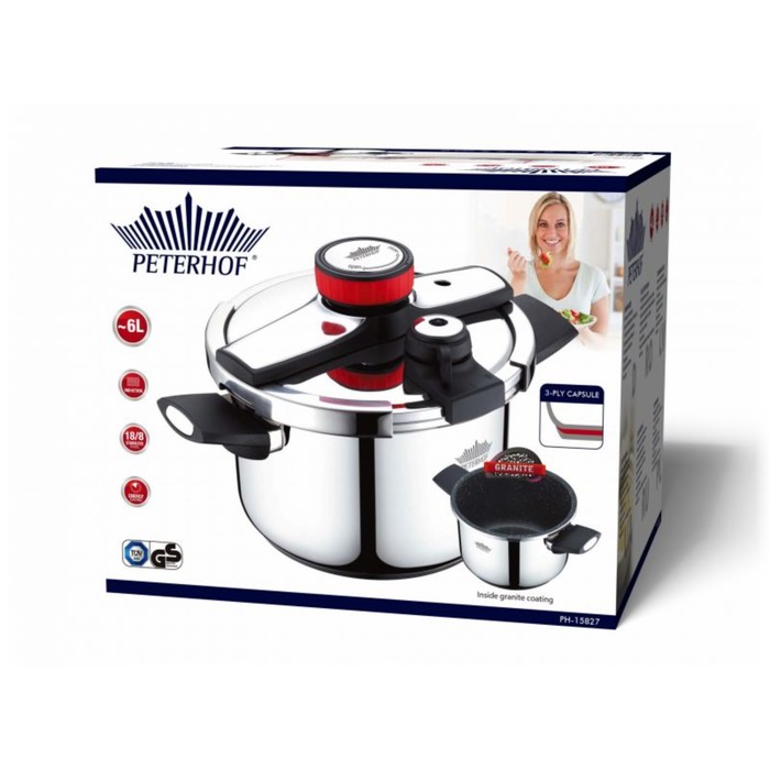 Скороварка Peterhof, гранитное покрытие, 6 л