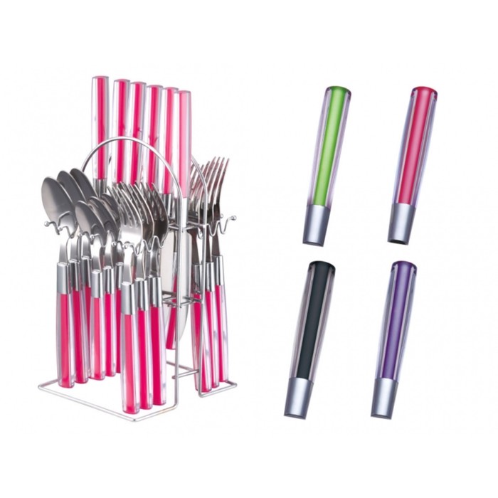 Столовый набор из 25 предметов Peterhof, подставка из нержавеющей стали