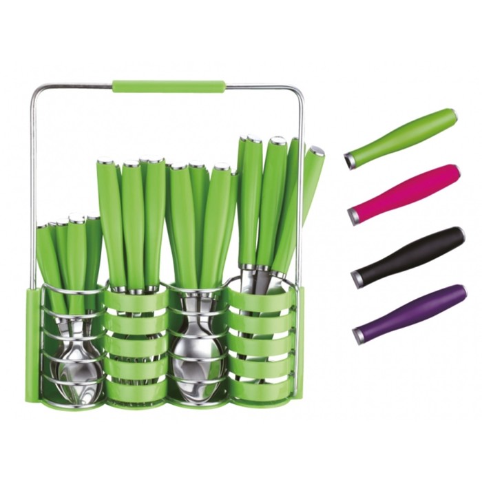 Столовый набор из 25 предметов Peterhof, ручки и подставка из пластика