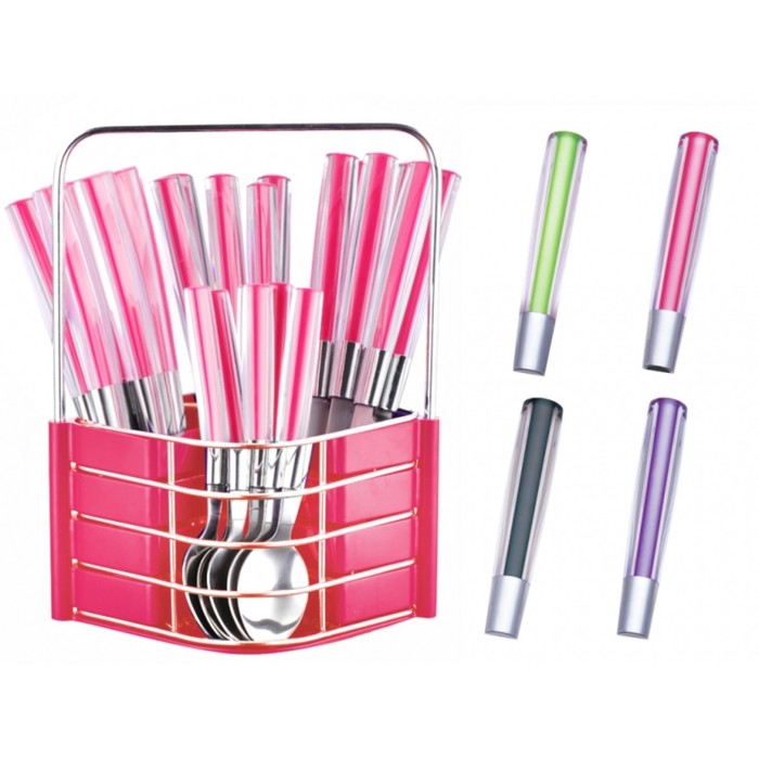 Столовый набор из 25 предметов Peterhof, подставка из нержавеющей стали и пластика