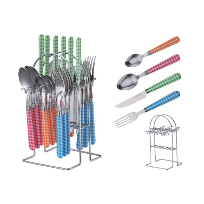 Столовый набор Peterhof, 25 предметов, подставка из нержавеющей стали