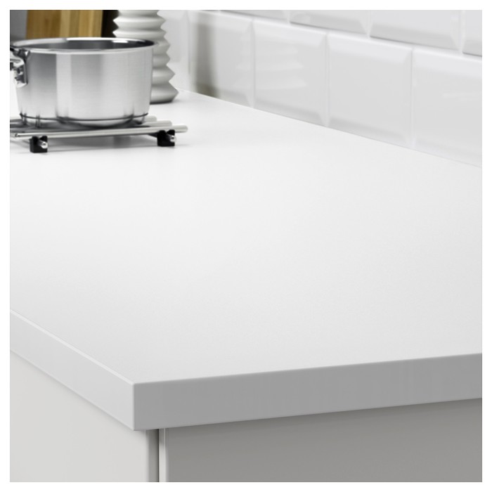 Столешница ЭКБАККЕН, двусторонняя, с белой окантовкой