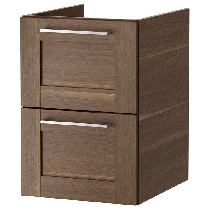 Шкаф для раковины 2 ящика ГОДМОРГОН, под грецкий орех
