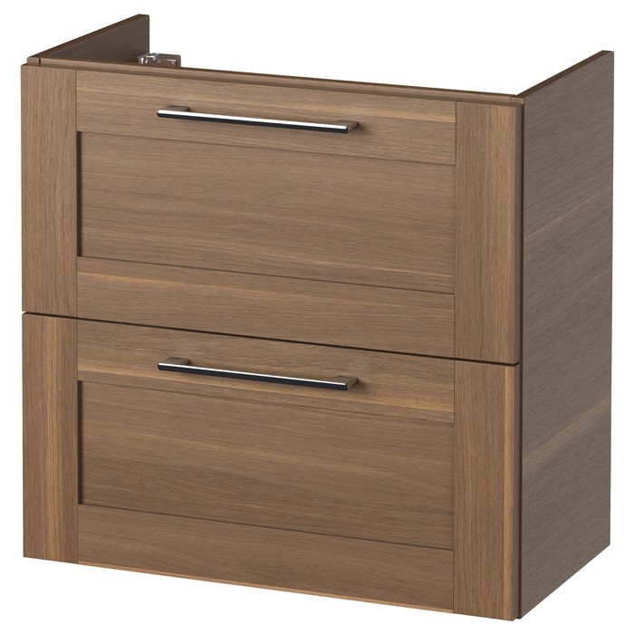 Шкаф для раковины ГОДМОРГОН 2 ящика, грецкий орех