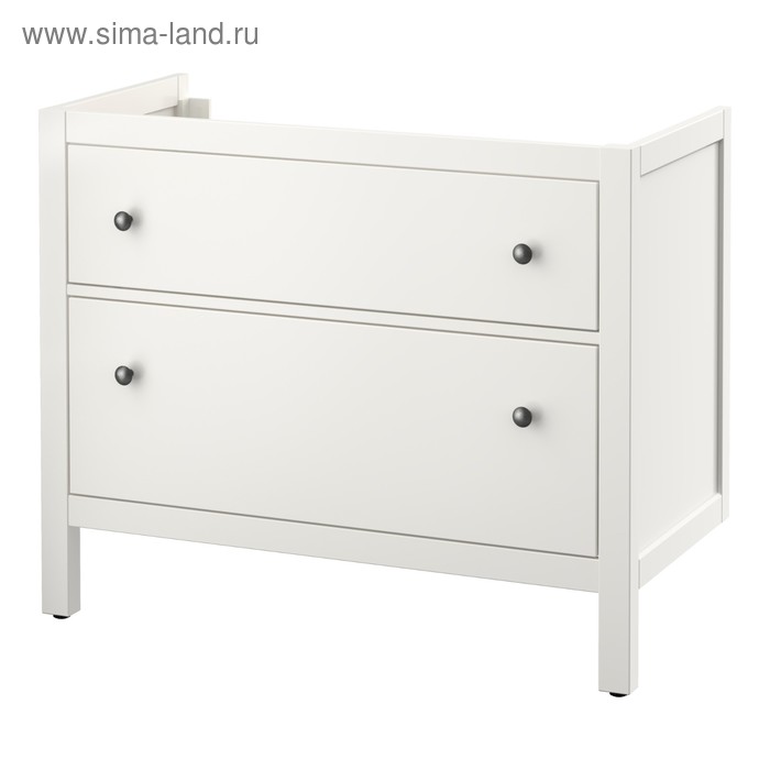 фото Шкаф для раковины хемнэс, 2 ящика, 100x47x83 см, белый ikea