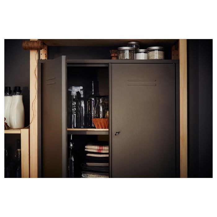 Шкаф с дверями ИВАР, 80х30x83 см, серый