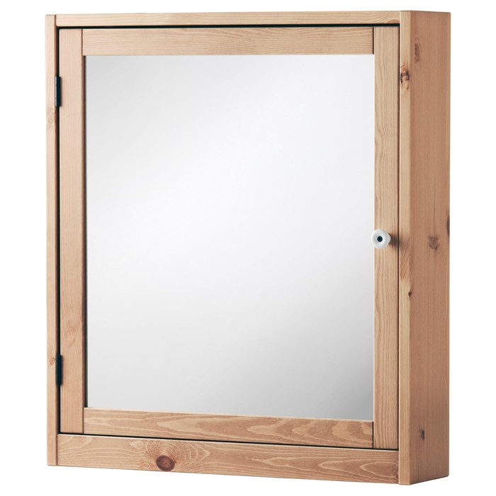 Шкафчик зеркальный, светло-коричневый, 60x14x68 см