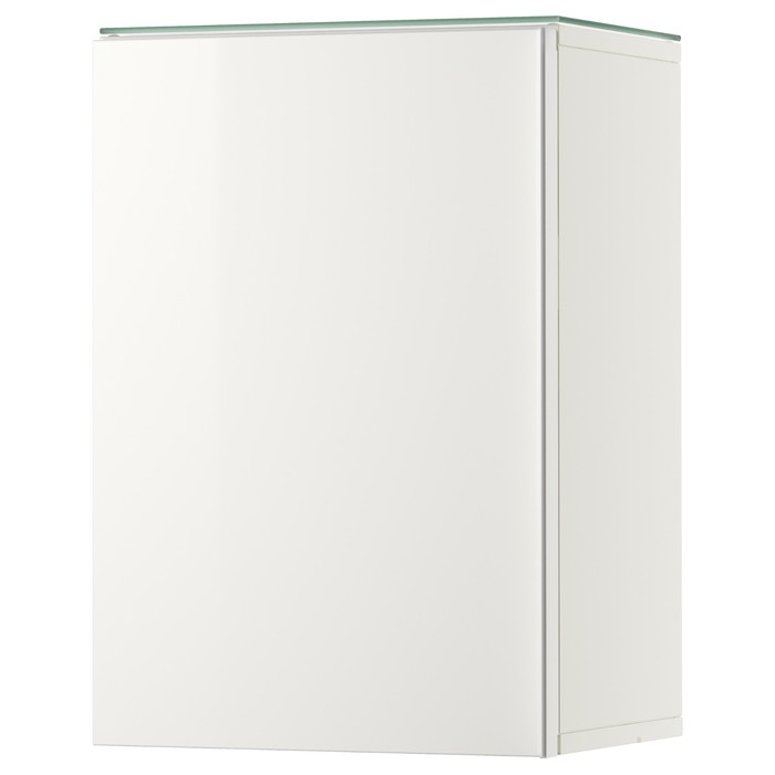 Навесной шкаф ГОДМОРГОН с 1 дверцей, глянцевый белый, 40x32x58 см
