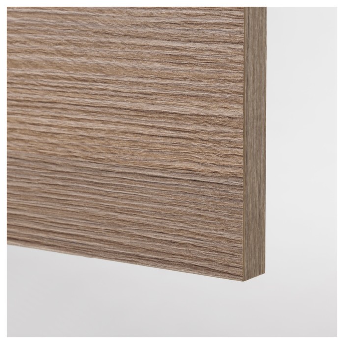 Навесной шкаф с дверями КНОКСХУЛЬТ, под дерево, серый