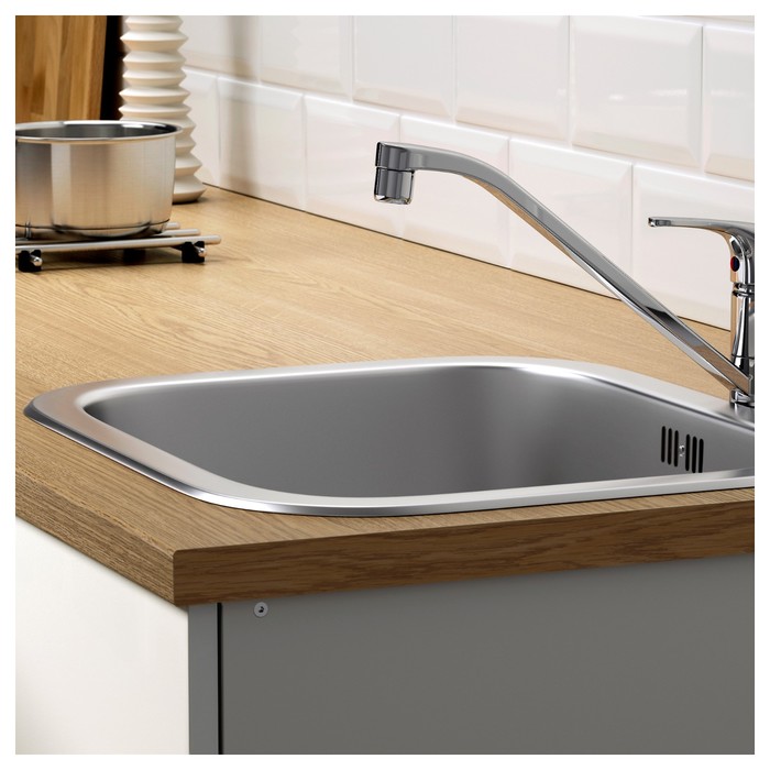 Напольный шкаф с дверцами и ящиком КНОКСХУЛЬТ, белый