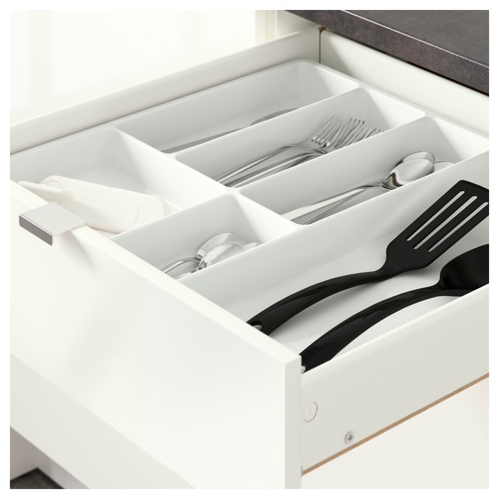 Напольный шкаф с дверцами и ящиком КНОКСХУЛЬТ, белый, 120 см