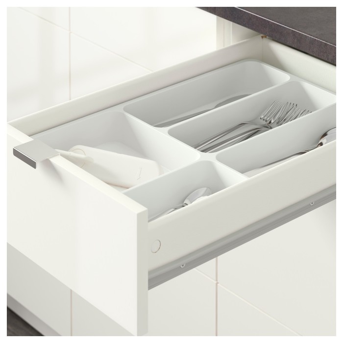 Напольный шкаф с ящиками КНОКСХУЛЬТ, 40 см, глянцевый белый