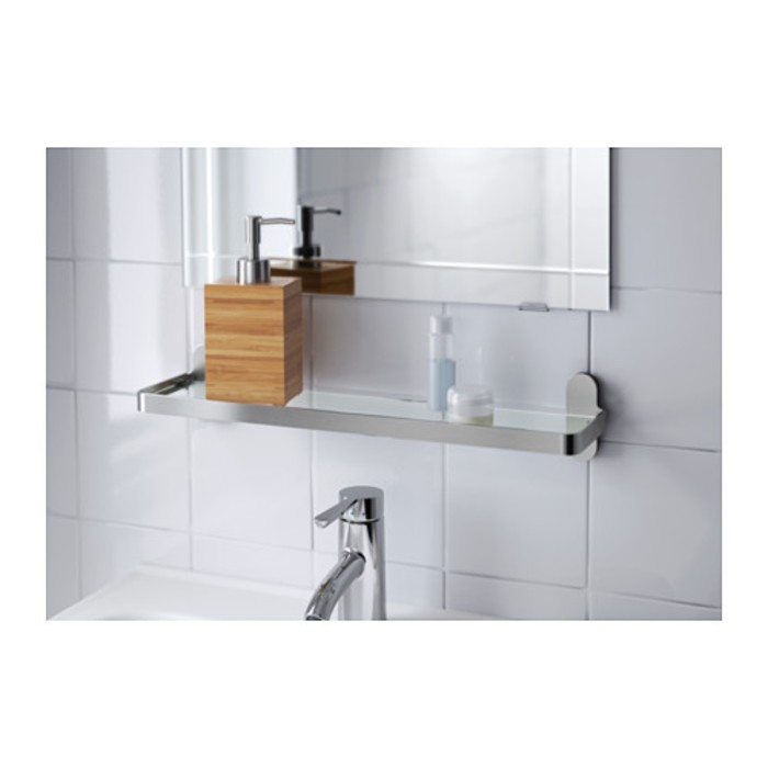 Полка стеклянная БРОГРУНД, 47x11 см