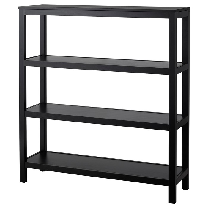 Стеллаж ХЕМНЭС, черно-коричневый, 120x130 см