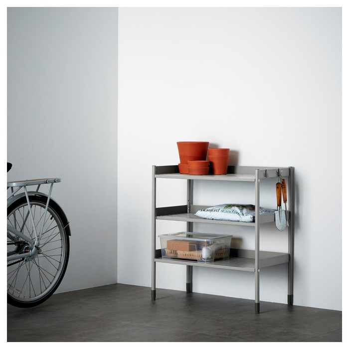 Стеллаж ХИНДЭ, 78x82 см, серый