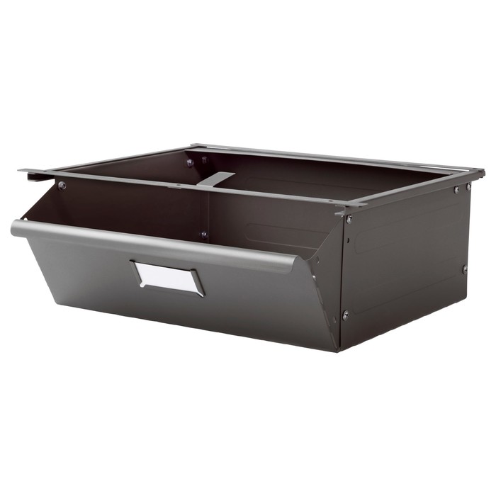 Ящик ИВАР, 39x30x14 см, серый