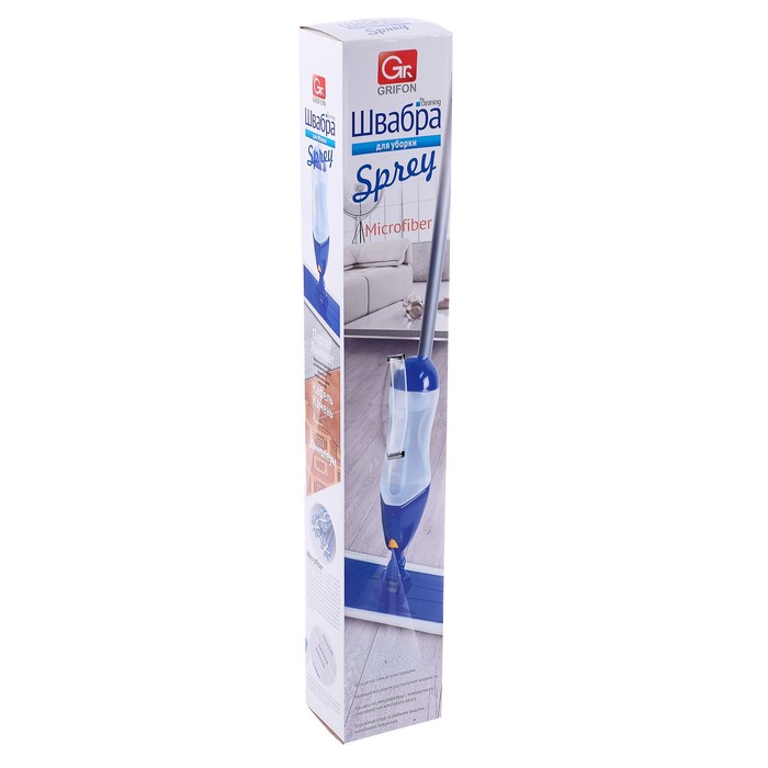 Швабра GRIFON со спреем и насадкой из микрофибры,