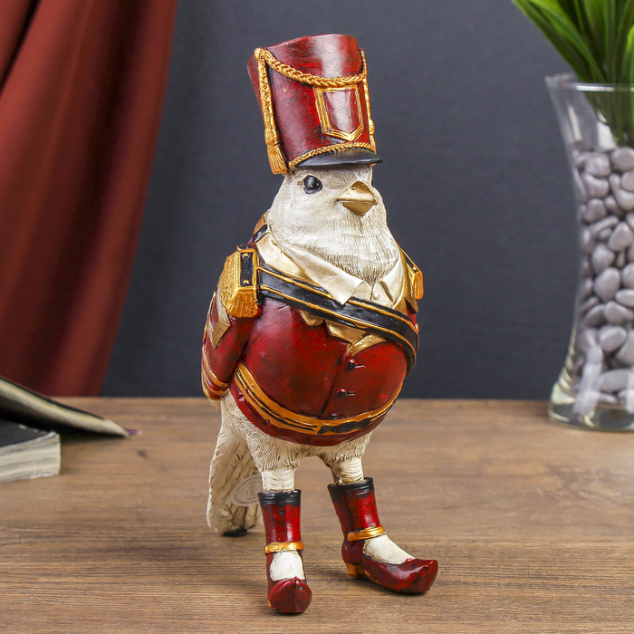 Сувенир полистоун "Воробей гусар" 22х8,5х14,5 см