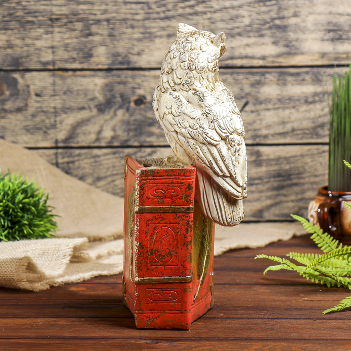 Копилка полистоун "Сова на книге" 29,5х13х10 см