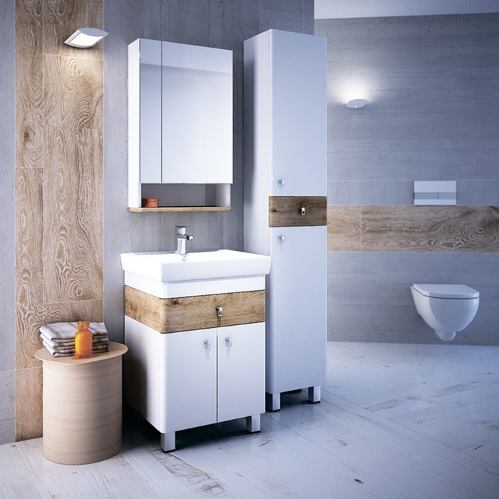 Шкаф-зеркало, 70 см, Carlow, IDDIS