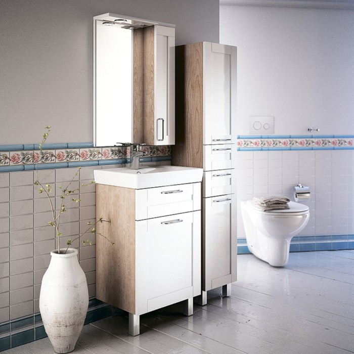 Шкаф-зеркало, 50 см, Sena, IDDIS