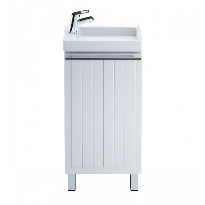 Тумба-комплект, белая, 40см, Amur, с раковиной