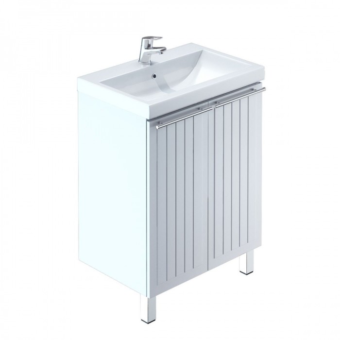 Тумба-комплект, белая, 60см, Amur, с раковиной