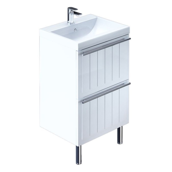 Тумба-комплект, белая, 50см, Magellan, с раковиной