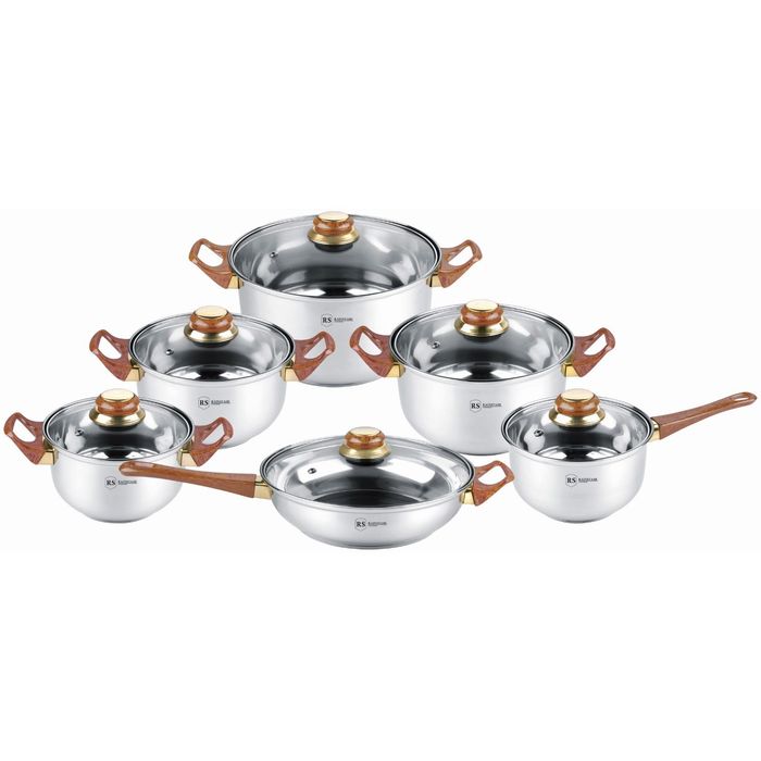 Набор посуды Rainstahl, 12 предметов,1,8 л,1,8 л, 2,7 л, 3,6 л, 6,1 л, 2,8л