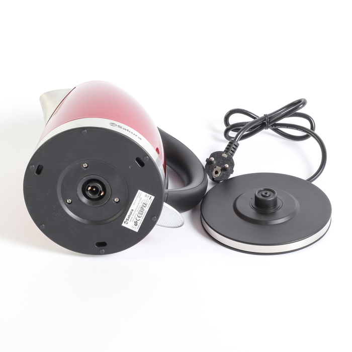Чайник дисковый электрический Sakura SA-2118R, 1,7 л, 2200Вт, нерж., красный