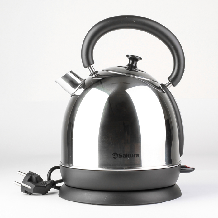 Чайник дисковый электрический Sakura SA-2143, 2 л, 2200Вт, нерж.
