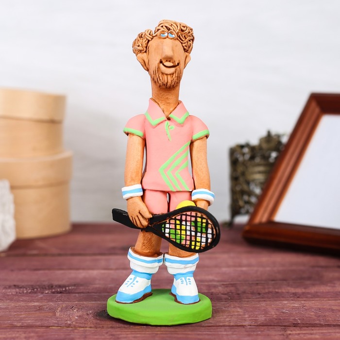 Статуэтка "Теннисист с ракеткой", микс